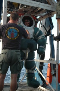 Chief Navy Diver Daniel P Jackson in the Hardsuit 2000