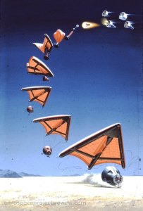 Controlled touchdown, probably at Edwards, fpr Gemini spacecraft