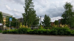At Fantastika 2013, this area in front of the Dieselverkstaden had been a building site